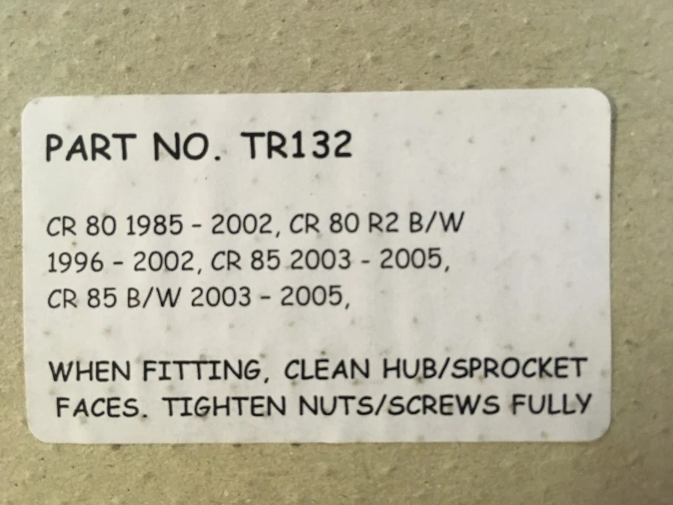 TALON Rear Sprocket, TR132-51T-(420) Standard, HONDA CR80/85 Foto 3 de 3