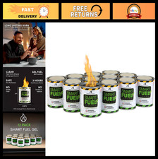 Bioethanol Gel Fuel Cans - Clean-Burning Fireplace Fire Pit Fuel - 12 Pack, 3