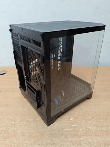 CiT DS240 Dual Chamber Micro-ATX Gaming PC Case, Black, Tempered Glass, no Fan - Afbeelding 10 van 11