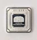10 Grams Geiger Germany .999 Fine Silver Bar 10 Gram