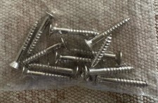 12 - Nickel Oval Phillips Head Bridge / Strap Button Mounting Screws Telecaster