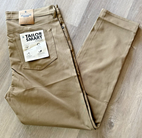 Tailor Vintage NWT Mens 38x32 Tailor Smart Pants Khaki Canaan Slim Fit NWT $98