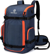 Ski Boot Bag 50L Waterproof Padded Backpack for Ski Boots, Helmet, Goggles, Clot