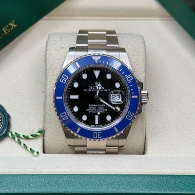 Rolex Submariner Date Black Stainless Steel Blue Ceramic Bezel Oyster Bracelet