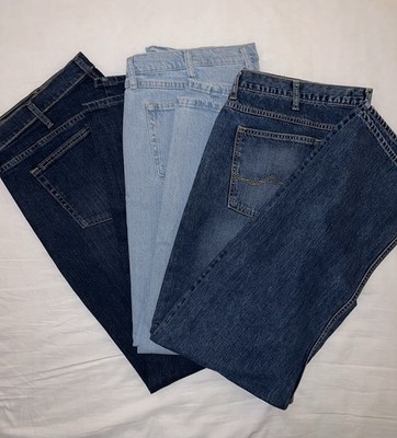 Wrangler 5-Star Premium Men's Relaxed Fit Denim Jeans, Blu, Dark Blu, Lt Blu