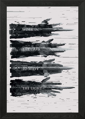 Work in the Dark Gerahmtes Wandbild Poster Leinwanddruck Bild
