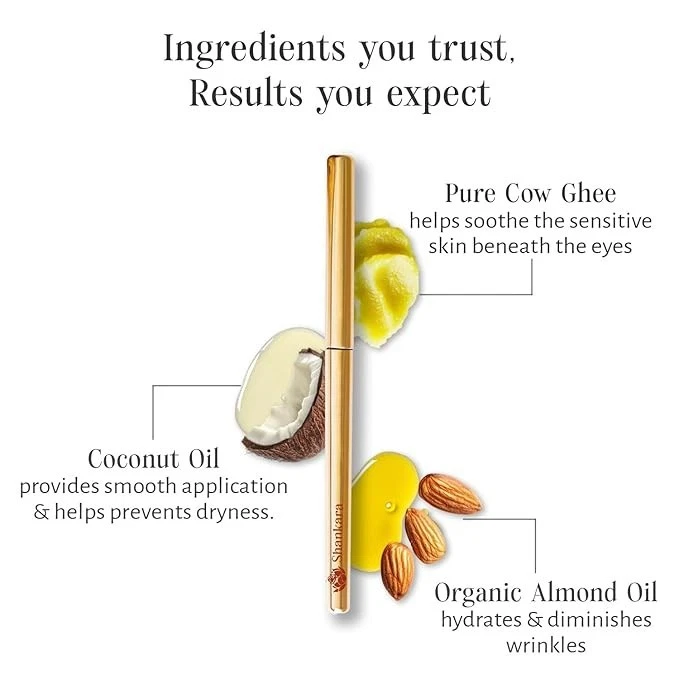 Shankara Illuminate Kohl Kajal – Matte Black with pure Ghee & Organic Sweet Almo - Image 2 of 4