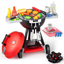 34 PCS Kitchen Toy Set, BBQ Play Grill, Cooking Toy Set, Little Chef Play, Kids