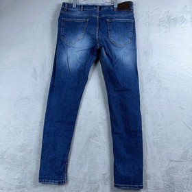 Nuon Rodeo Crop Jeans Distressed Medium Wash Mid Rise Women's Blue Size W34