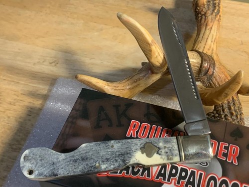 Rough Ryder Easy Open Midlock Appaloosa 4 1/2" Pocket Knife RR2482 - Picture 3 of 6