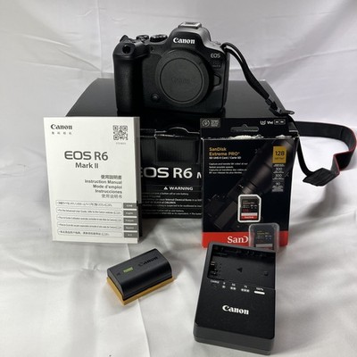 Canon EOS R6 Mark II 24.2 MP Digital Camera- Black (Body Only) 128GB Pro SD Card