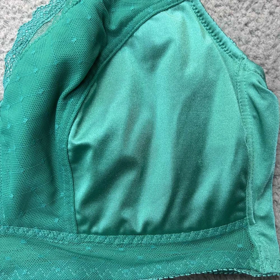 Sujetador Rhonda Shear XXL Bralette 676 Retro Pin-Up Inalámbrico Verde Azulado Foto 2 de 4