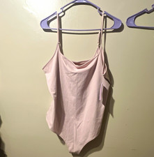 Wild Fable Women's Solid Beige Bodysuit One Piece, Plus Size 2X