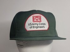 US Army Corps Of Engineers Snap Back Hat Green - NOS