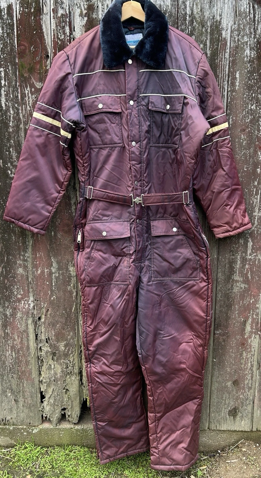 Vintage 70's Sears Insulated Coveralls Work N Leisure Outdoor Size 42/L
