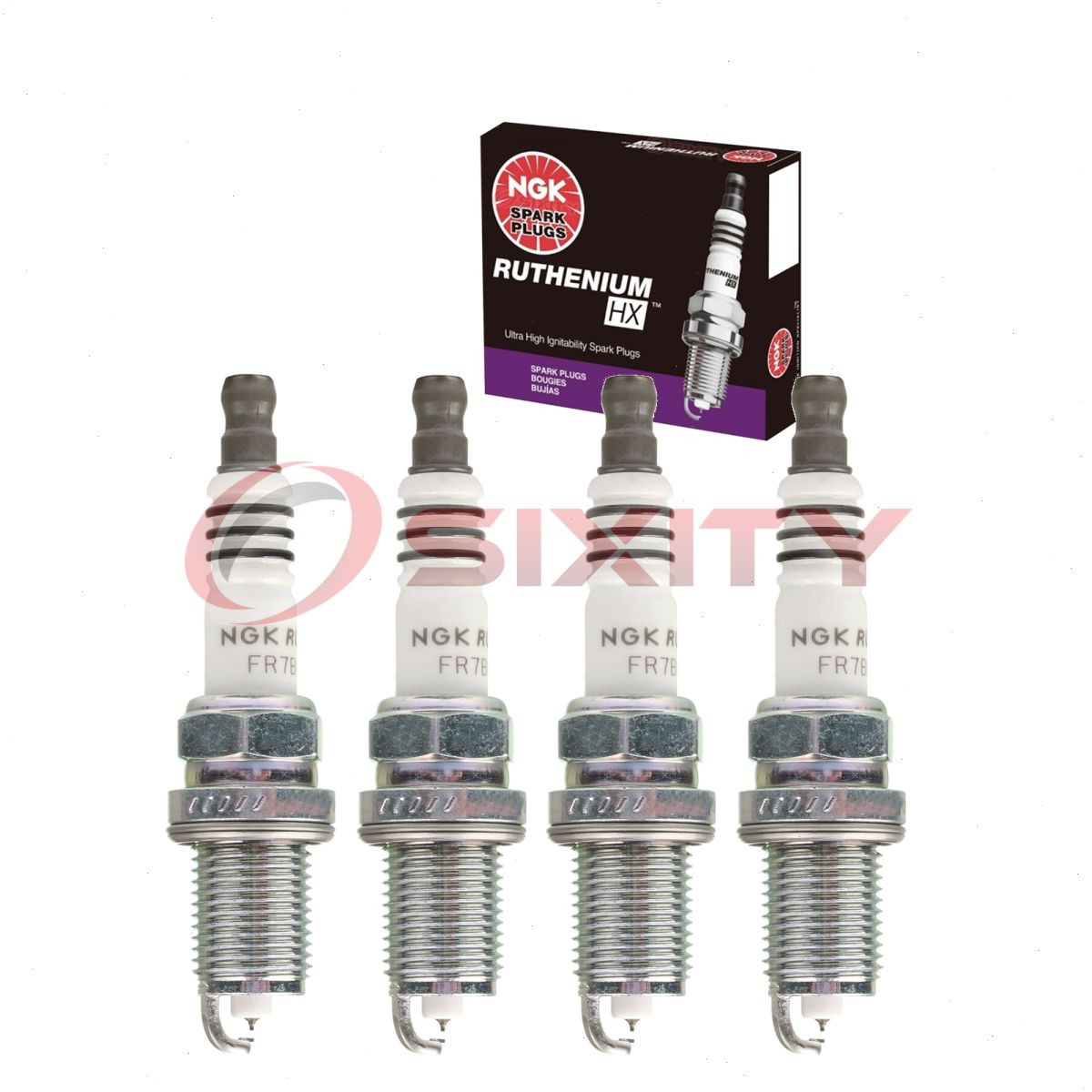 4 pcs NGK Ruthenium HX Spark Plugs for 1997-2005 Mazda Miata 1.8L L4 - ms