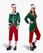 NEW Unisex CHRISTMAS ELF 7-PIECE COSTUME FOR HALLOWEEN OR CHRISTMAS SIZE MEDIUM