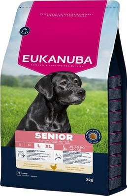 EUKANUBA Trockenfutter für ältere Hunde großer Rassen mit Hühnergeschmack 3kg