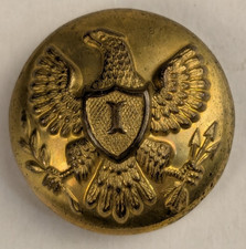 1880s - Eagle Infantry Uniform Button Original - M2C