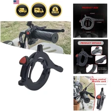 Motorcycle Cruise Control Assist Throttle Lock Clamp Handlebar Universal Black
