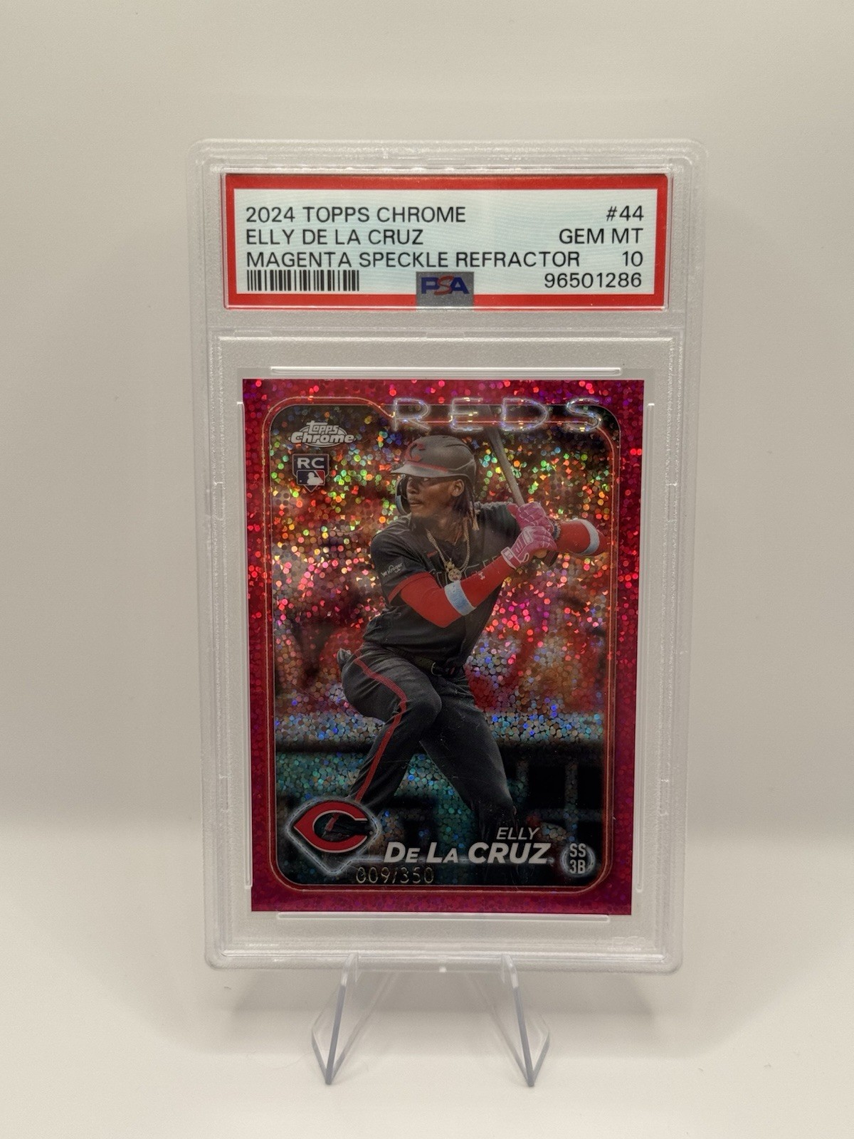 2024 Topps Chrome - Elly De La Cruz #44 Magenta Speckle Refractor /350 (RC)