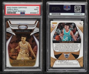 2020-21 Certified Gold Team Rookies Lamelo Ball #3 PSA 9 MINT RC