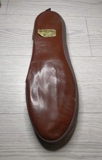 1950's Vintage Leather Travel Slippers Size Small Men's 8-9 Zippered Case Unique