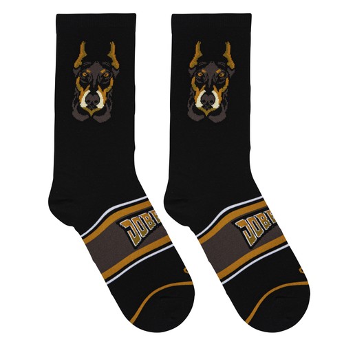 Cool Socks Doberman Fun Print Novelty Crew Socks for Women, Size 5-10 - Picture 5 of 5