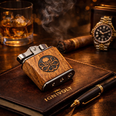 HONEST Retro Kerosene Lighter Mini Metal Push Windproof Cigar Gift Pro