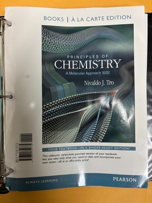 Principles of Chemistry: A Molecular Approach 2nd Edition by Tro Loose Leaf Good
