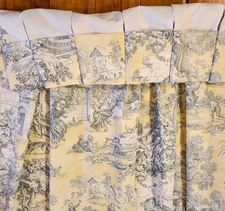 Juego de 2 paneles de cortinas plisadas personalizados Legacy Home Cypress Toile 48 x 104 Foto 4 de 4