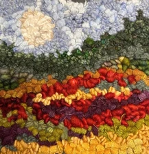 County Moon 6" X 6" Primitive Rug Hooking Kit on Burlap/Deanne Fitzpatrick