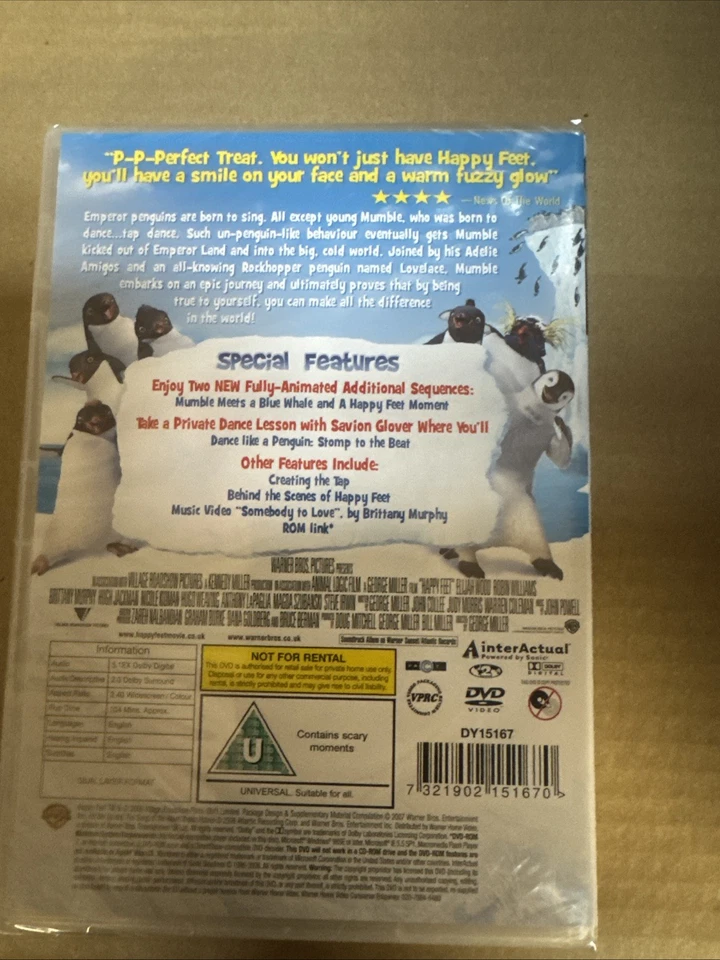 Happy Feet (2007) NEW SEALED DVD - Image 2 of 2