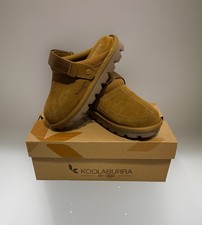 Koolaburra by UGG Tizzey Clog Women 6 Chestnut Platform Suede Mules 1168093 NEW