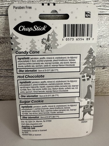 7 Packs ChapStick Holiday Sugar Cookie Hot Chocolate Candy Cane 21 Sticks Total - Picture 4 of 4
