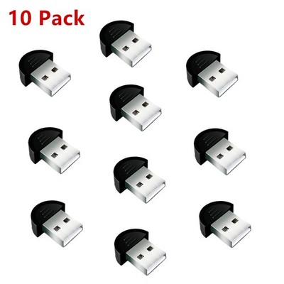 10Pack USB2.0 EDR Wireless Bluetooth Dongle Adapter Laptop PC For Win Xp 7 8 10
