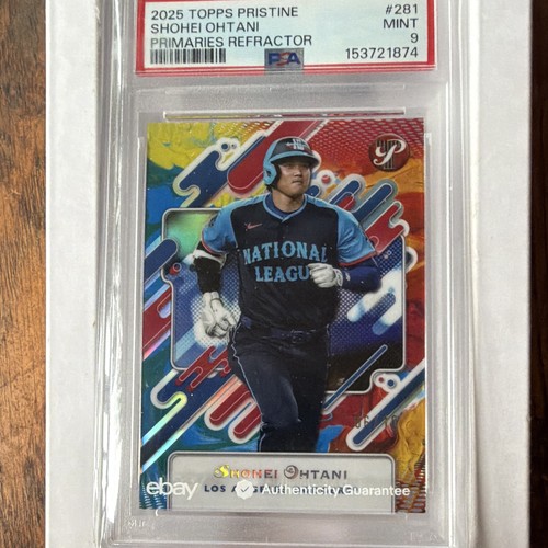 Topps 2025 Pristine Shohei Ohtani Dodgers Primaries Refractor #281 /10 PSA 9