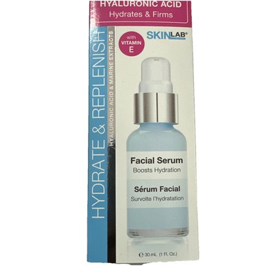 SkinLab Hydrate & Replenish Facial Serum With Vitamin E, 1oz. Hyaluronic Acid