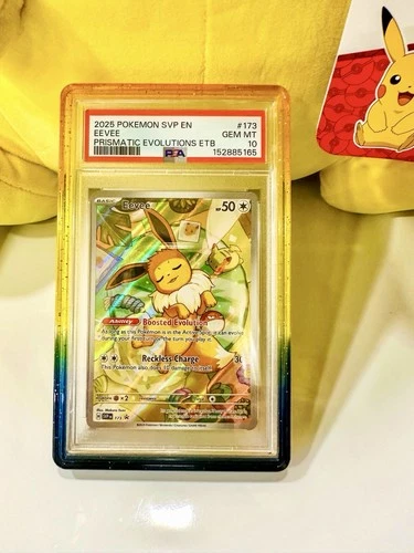 Pokemon 2025 SVP EN-SV Prismatic Evolutions ETB Promo #173 Eevee PSA 10 Gem Mint