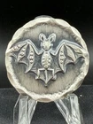 1 Oz .999 Fine Silver Wild Pig Pours Ultra High Relief Vampire Bat Round
