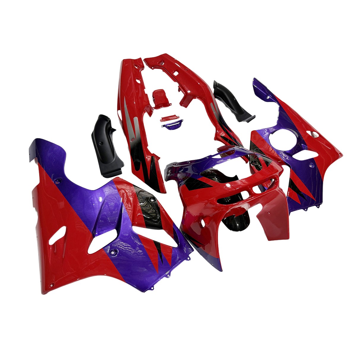 Red Blue Fairing Kit For Kawasaki ZX6R Ninja 1994 1995 1996 1997