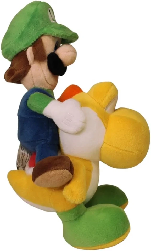 Nintendo Luigi reitet Yoshi Stofftier Plüschfigur 22cm Neu & OVP Merchandise  - Bild 3 von 4