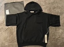 Fear of Gods Essentials Hoodie Medium Black 100% Authentic ✅