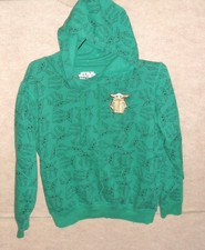 Youth STAR WARS Grogu green hoodie sweatshirt , size large 11-13