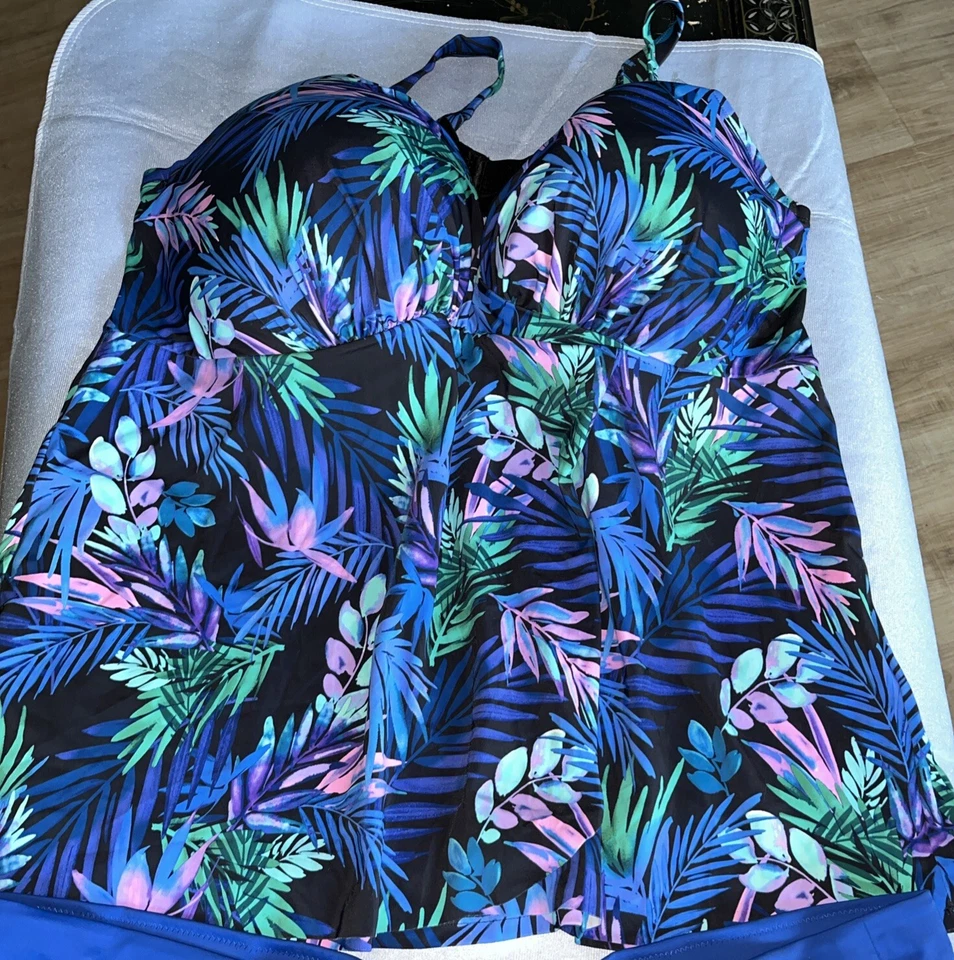 Swimsuit For All Swim Top Size 44G Mix N Match W Plus Size 3X Skirt Bottom - Image 3 of 4
