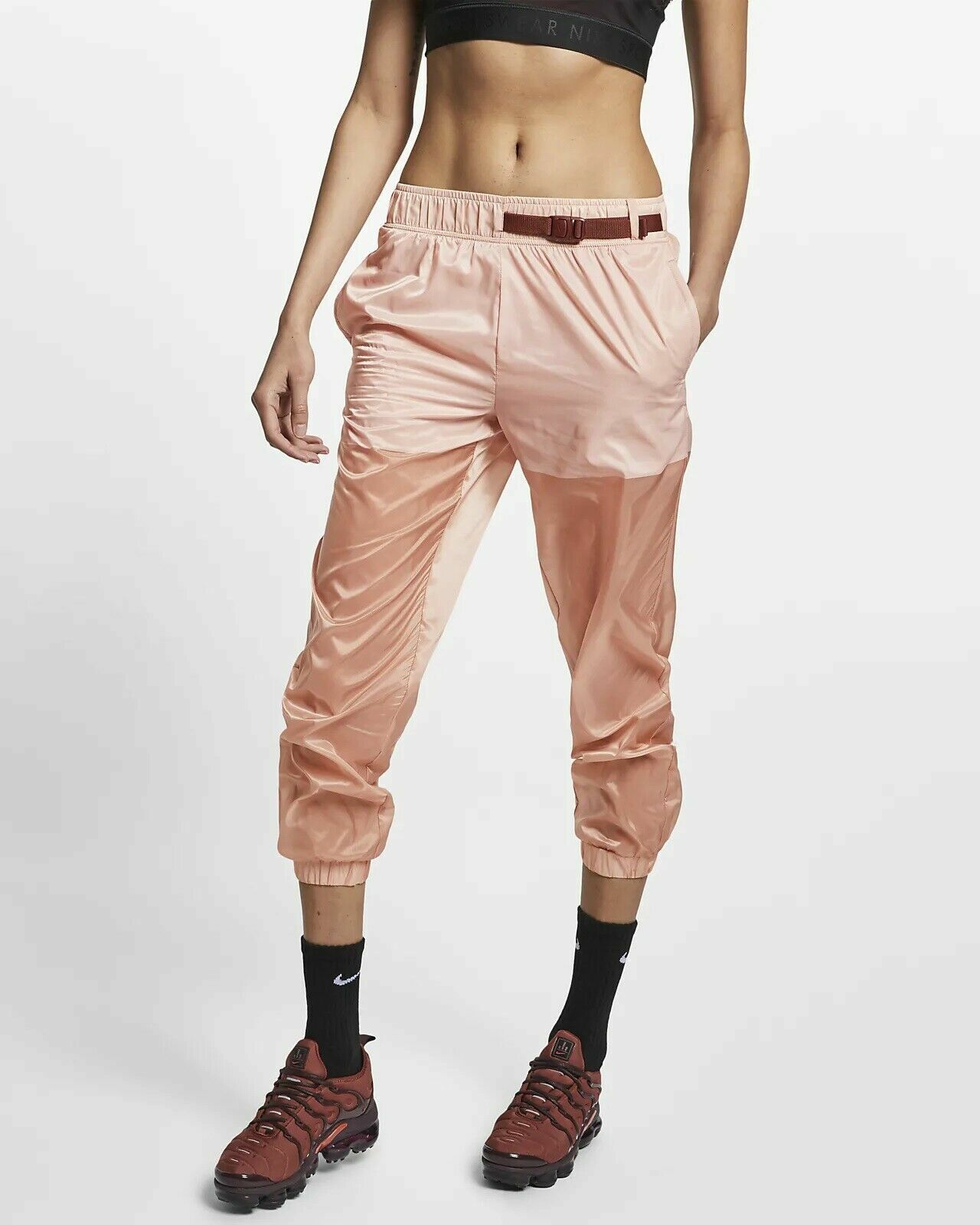 Women\'s Nike Sportswear Tech Pack Woven Pants 2XL Rose Gold Pink Gym New |  eBay