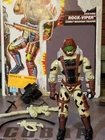 GI JOE ~ 1990 ROCK VIPER ~ EXCELLENT PAINT ~ 100%  &  UNCUT FULL FILE CARD
