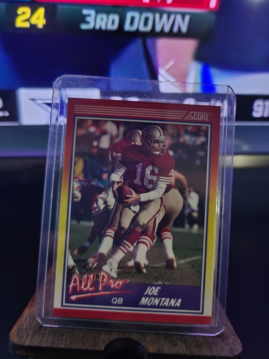 JOE MONTANA ALL PRO RED DOT ERROR CARD 1990 SCORE #582 SUPER