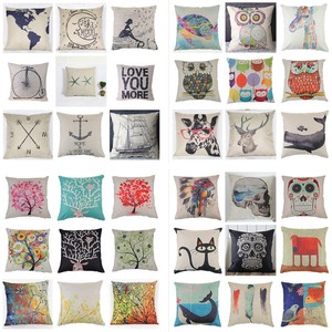 Romantic-Sofa-Waist-Cushion-Cover-Home-Decor-Cotton-Linen-Throw-Pillow-Case-NEW