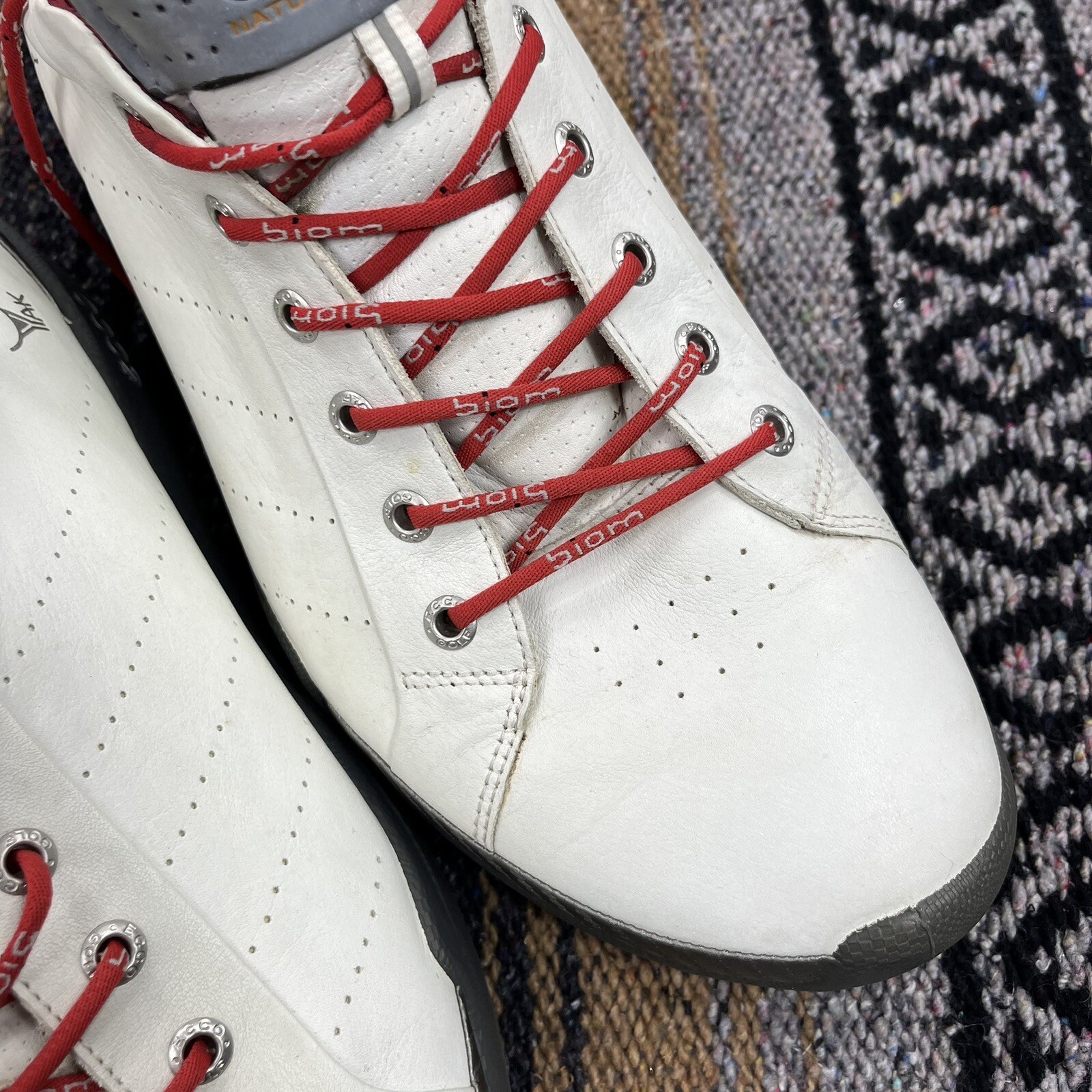 Ecco Biom Yak Leather Natual Motion White Golf Shoes Size 47 US 13/13.5